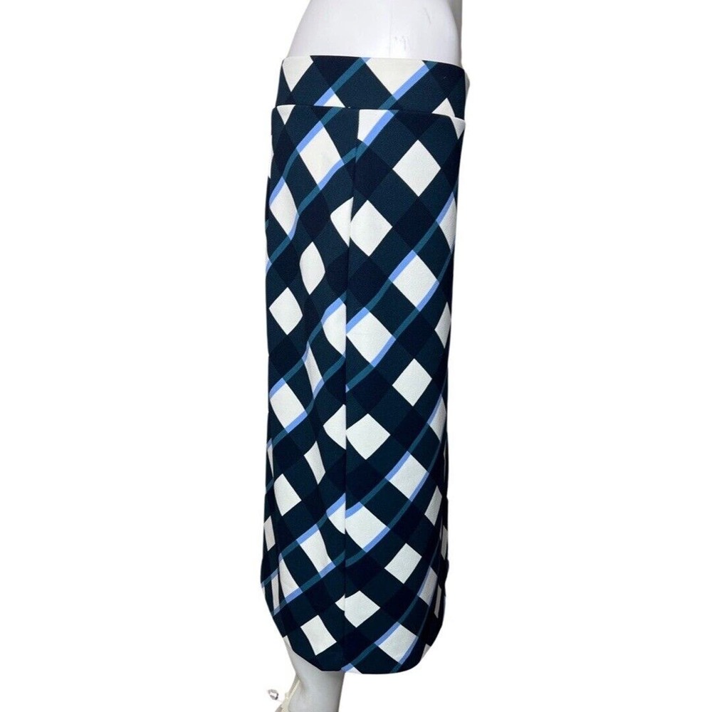 Ann Taylor Skirt Womens 8 Black White Plaid Pencil Skirt Straight Preppy Career - Picture 2 of 7